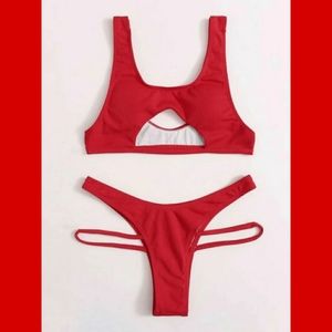 Red bikini set